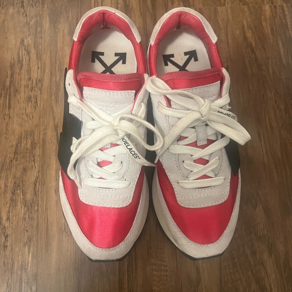 Off-White Pink and Black Sneakers - Picture 3 of 8